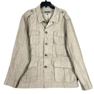 Orvis Jacket Mens XL Military Safari Utility Field Hunting Chore  Button Up‎